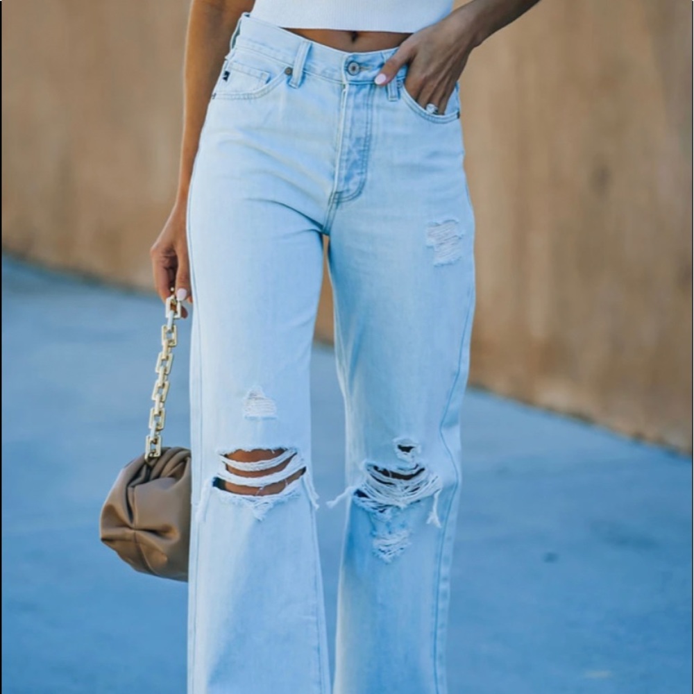 London high rise 90s flare jeans
